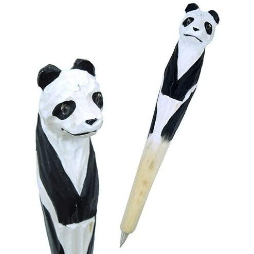 《パンダ》アニマル木彫りボールペン面白ステーショナリー（筆記用具）通販/｜metacyverse