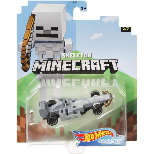 Hot Wheels 2020 Minecraft Gaming 1/64 Character Cars -Skeleton Vehicle (3/7)