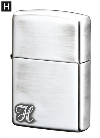 ZIPPO　アルファベット　 A・M・N　　イニシャル ニックネーム ロゴ ギフト ペア シンプル 銀盛上げ シルバー ジッポーライター | ZIPPO | 08