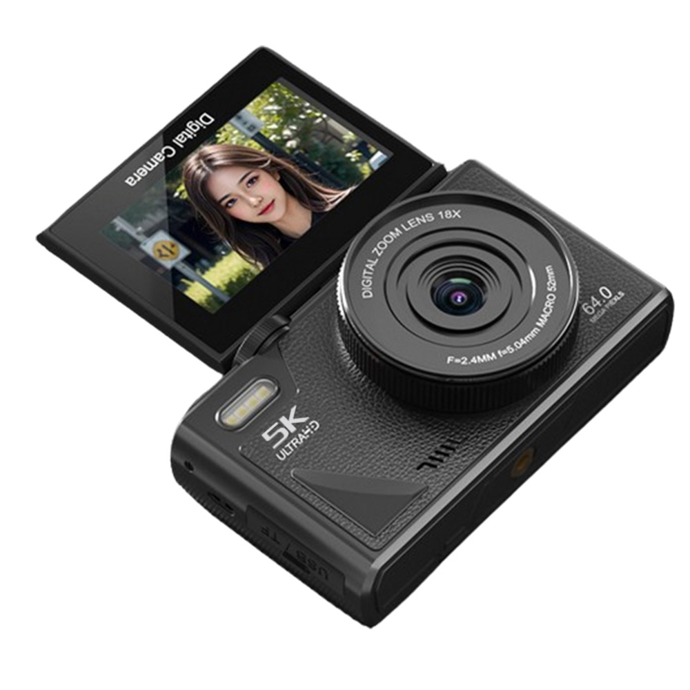 正規品】 デジカメ デジタルカメラ 5K動画 6400万画素 WIFI対応 自撮り