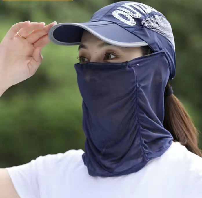 帽子 UVカット フェイスカバー サンキャップ カット ランニング ゴルフ レディース メンズ 対策...