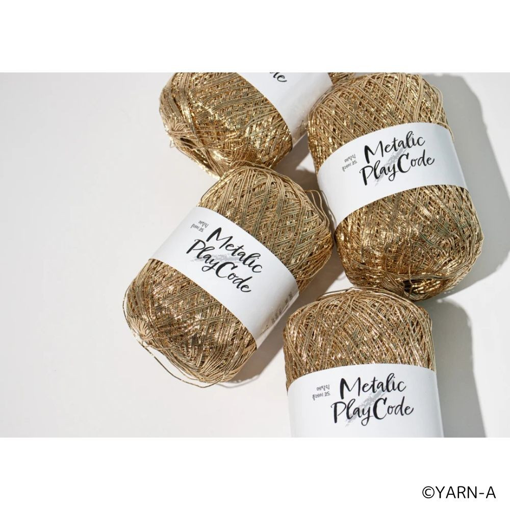 韓国毛糸 SNS話題 毛糸 編み物 編み糸 かぎ針編み 棒針編みMetallic Play Code (70g) メタリックプレイコード メタリックコード メタル糸 編み糸 メタリック糸 |  | 05