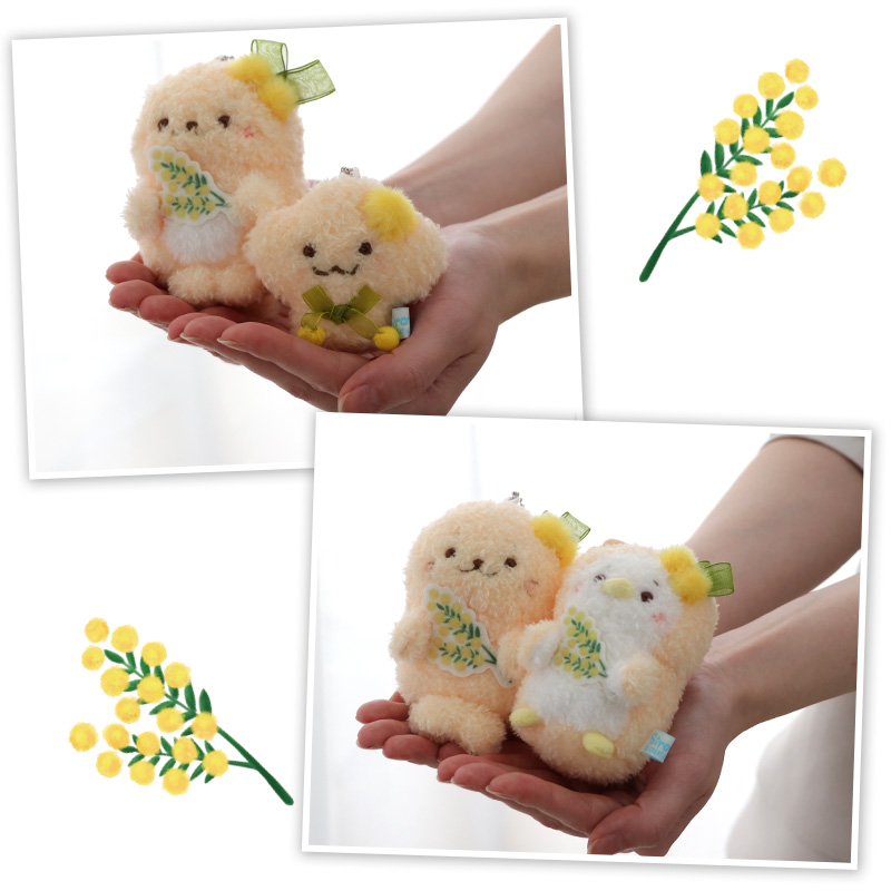 Mother garden（マザーガーデン） しろたん ミモザキーホルダー 単品