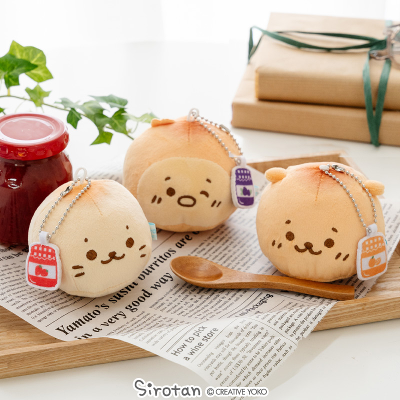 Mother garden（マザーガーデン） しろたん パン型キーホルダー 〔単品