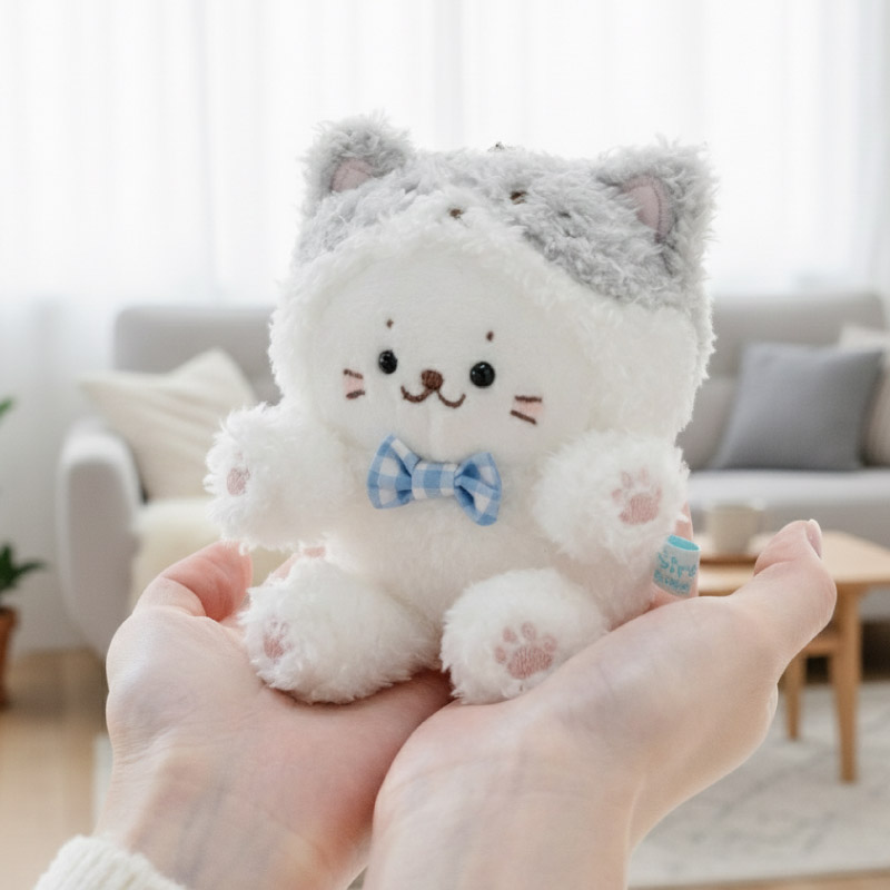 Mother garden（マザーガーデン） しろたん 猫キーホルダー 単品