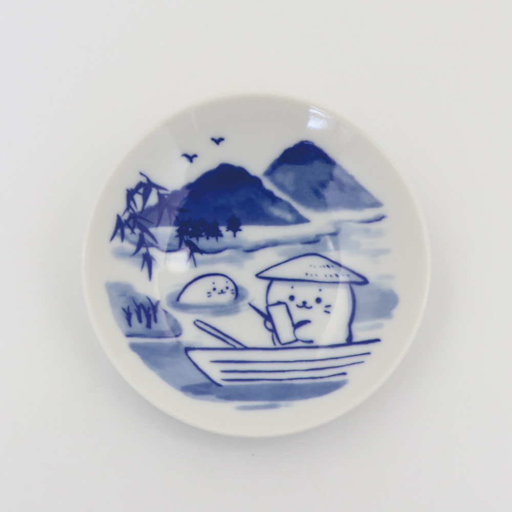 Mother garden（マザーガーデン） しろたん 和食器 旅柄 豆皿 単品