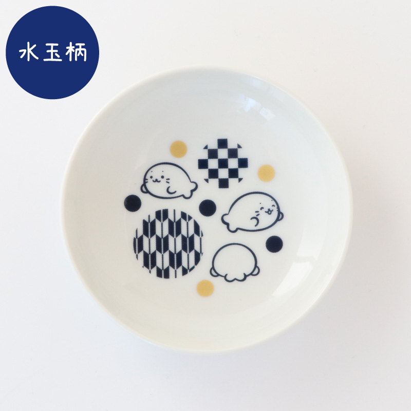 Mother garden（マザーガーデン） しろたん 豆皿 単品 〔正面 市松
