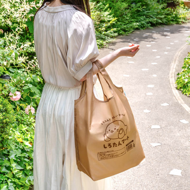 Mother garden ポケット付きエコバッグ しろたん 単品 マシマシ