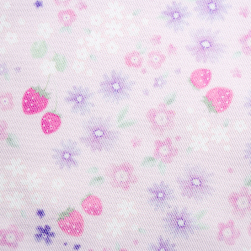 Mother garden（マザーガーデン） 野いちご 巾着 Mサイズ 小花いちご柄
