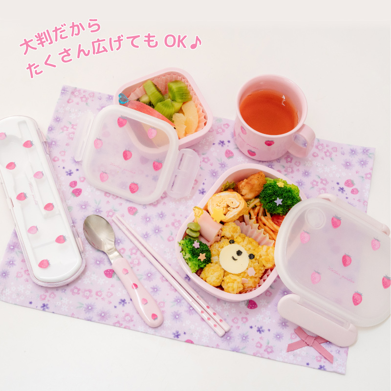 ＩＴＯＧＡ様　確認用　ランチョンマット　さくらんぼ　ピンク　パープル　45×64 Mother garden（マザーガーデン） 野いちご ランチマット Mサイズ 小花