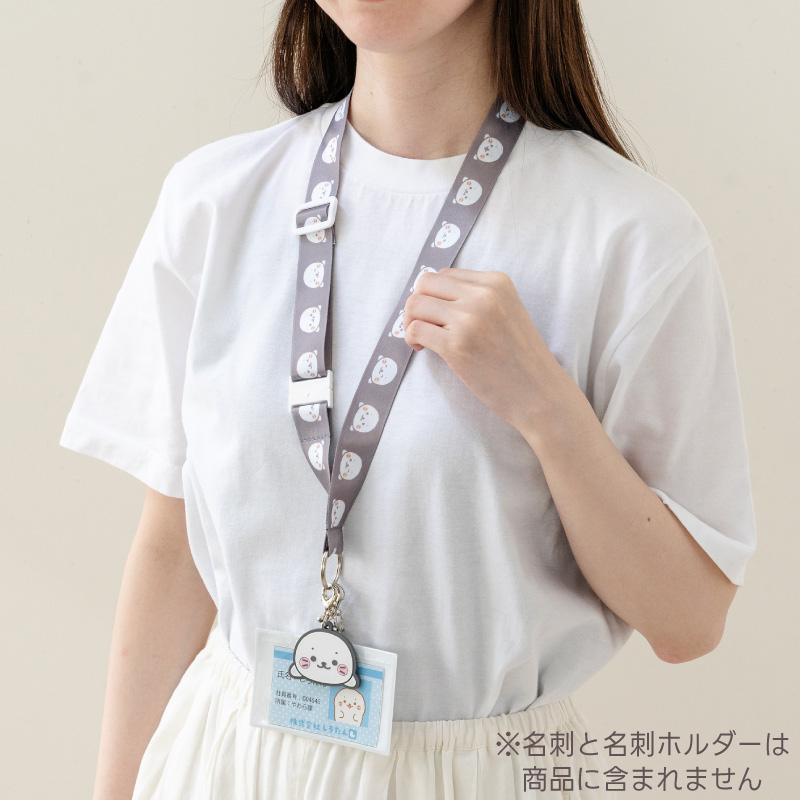 Mother garden しろたん ネックストラップ いっぱい柄 首掛け 首