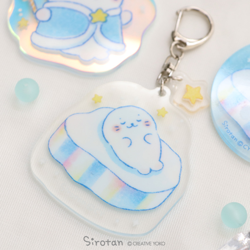 Mother garden しろたん アクリルキーホルダー 単品 王冠