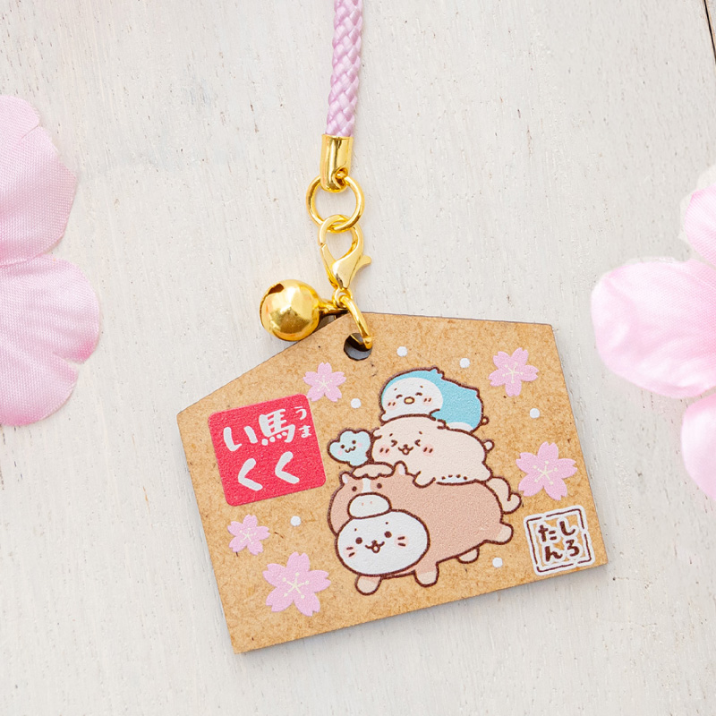 Mother garden（マザーガーデン） しろたん 木製絵馬根付 単品 〔顔