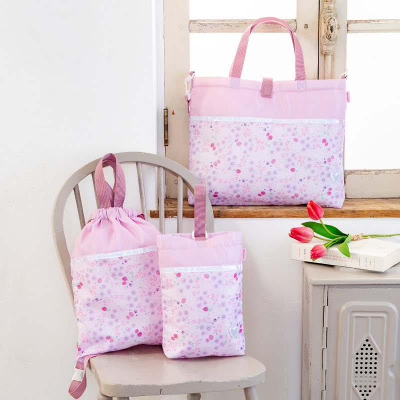 Mother garden（マザーガーデン） 野いちご お着替え巾着リュック 小花