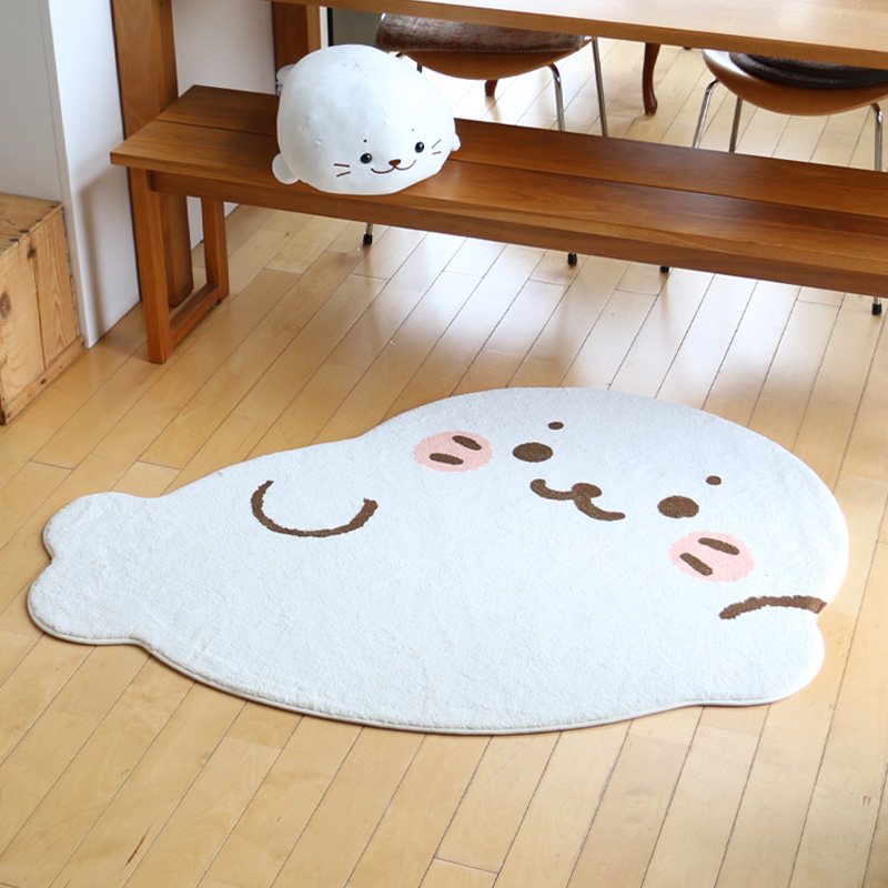楽天市場】しろたん ダイカット フロアラグ 【Sサイズ】 66×99cm