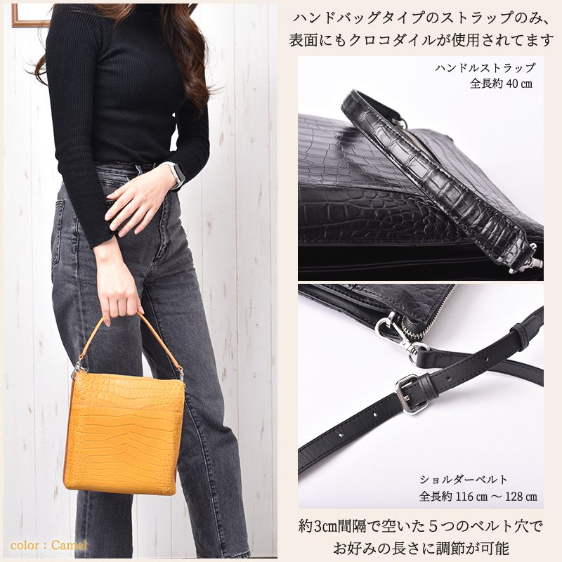 MGSABLE ハンドバッグ クロコダイル レディース ワニ革 鰐革 MGSABLE ハンドバッグ クロコダイル レディース ワニ革 鰐革