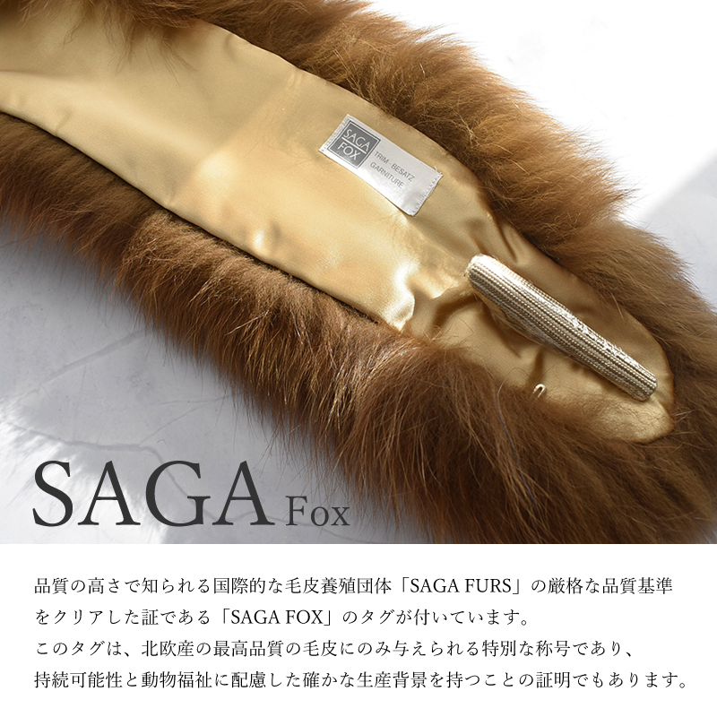 フォックス カラー クリップ付 ファーマフラー レディース ダブル