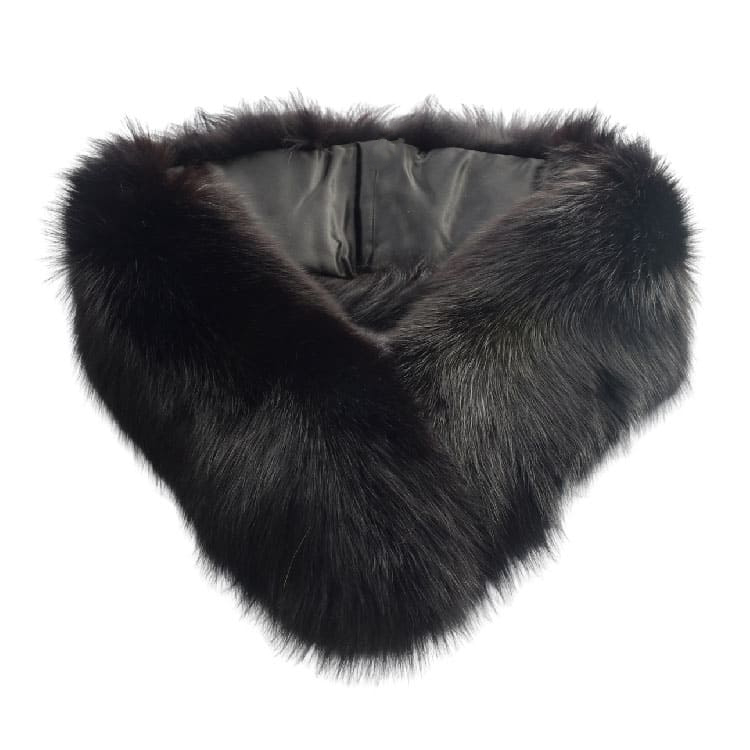 フォックス カラー クリップ付 ファーマフラー レディース ダブル