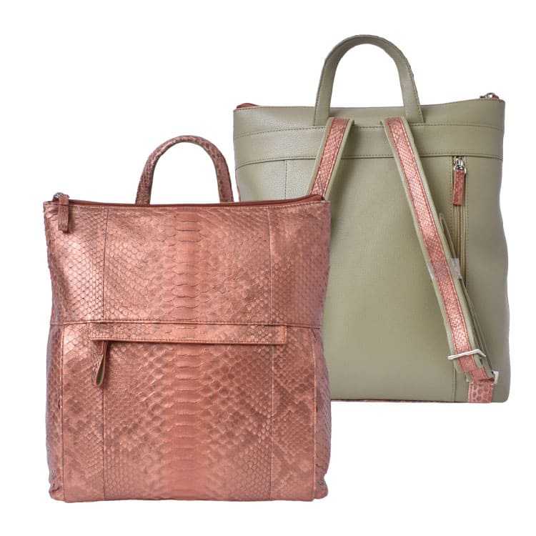 リュック レディース パイソン 牛革 本革 本物 大容量 大きめ バック