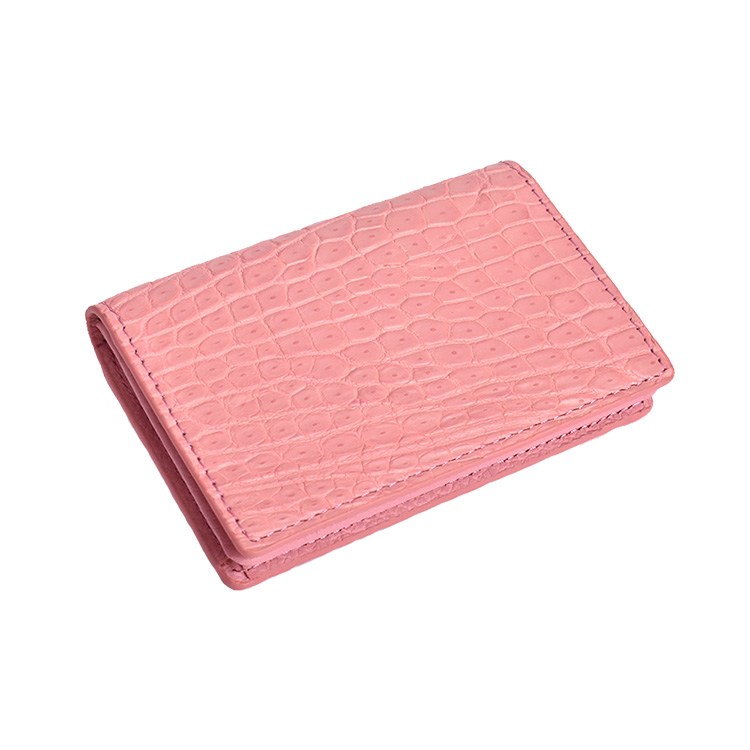 公式の店舗 【WAKO】カードケース 名刺入れ クロコダイル ピンク 小物 