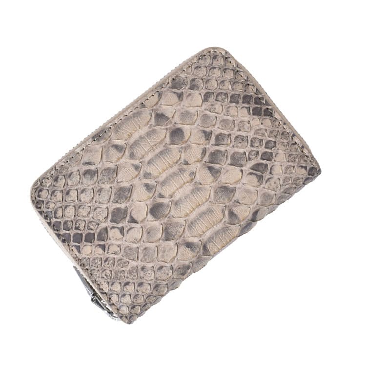 パイソン コインケース レディース メンズ 小銭入れ 蛇革 ラウンドファスナー 仕切り 本革 本物 定番 ヘビ ミニ財布 仕分け 小さめ 白 ホワイト ギフト 送料無料 |  | 08