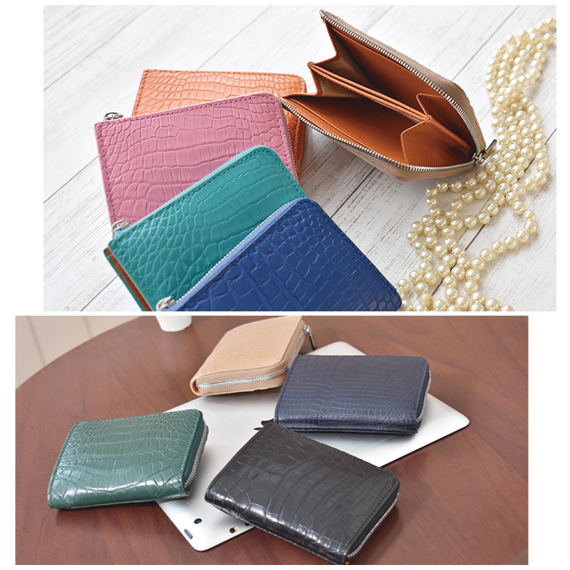 MGSABLE ミニ財布 クロコダイル メンズ 本革 レディース ワニ革