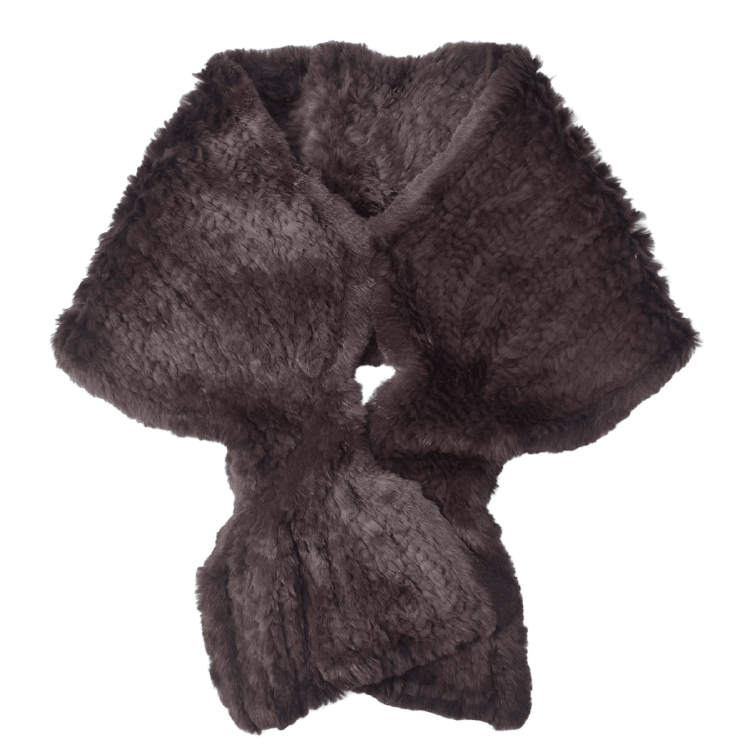 ラビットファー ストール レディース マフラー ショール 大判 ウサギ