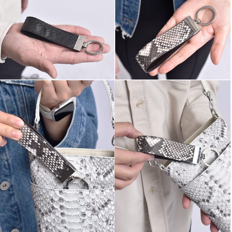 福袋 2023 2024 パイソン 本革 5点セット バッグ 財布 キーケース