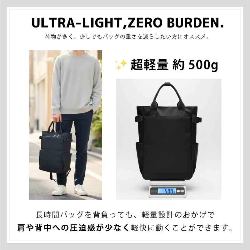 リュック メンズ 軽量 2WAY 多収納 ビジネス リュックサック 大容量