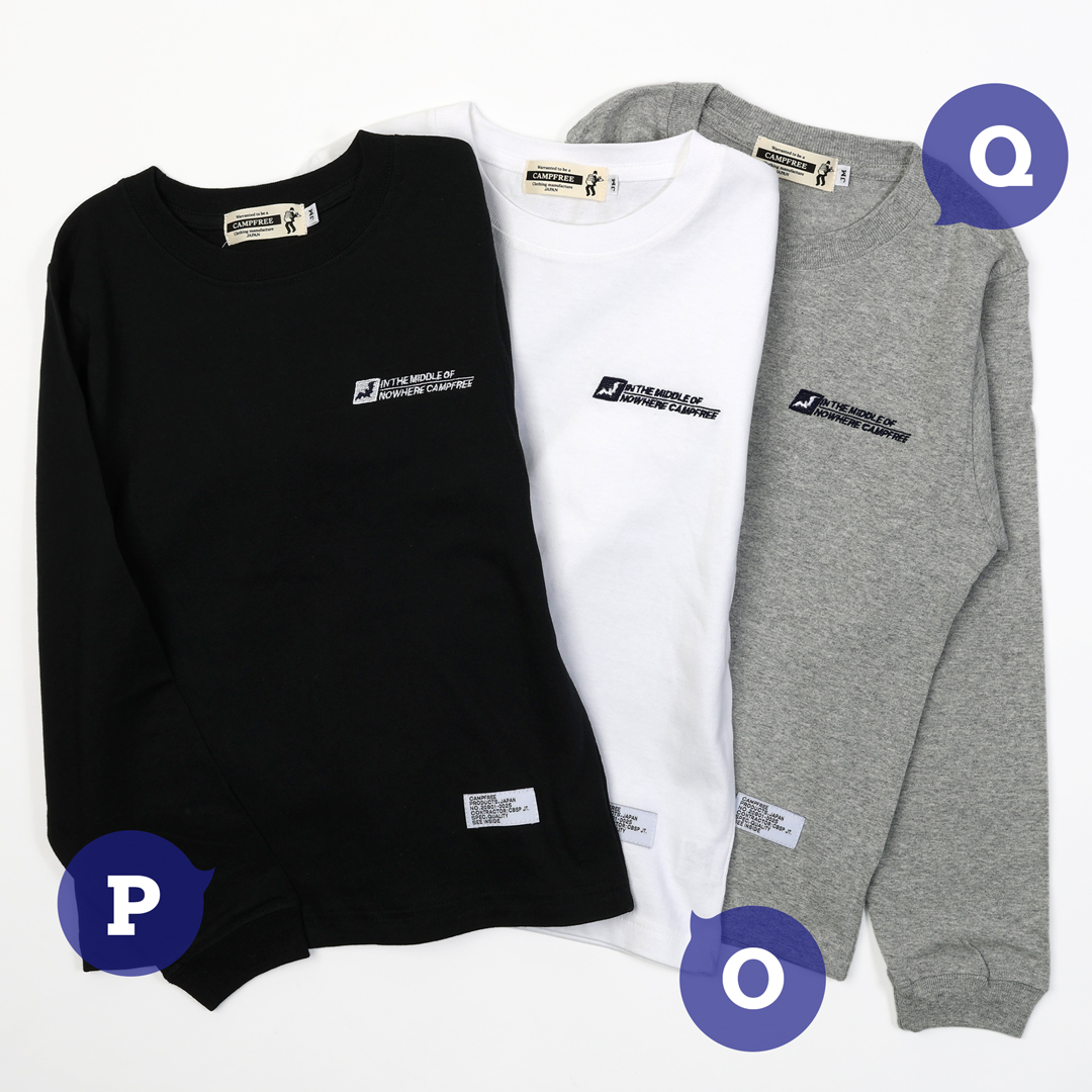 期間限定・お買い得商品: |産地直送 CAMPFREE コットンTシャツ 袖 ジュニア ロングtシャツ ロンT トップス