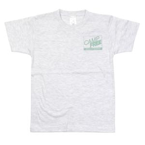 Tシャツ ジュニア 150限定 CAMPFREE キャンプフリー ブランド サンプルライン 灰色 キ...