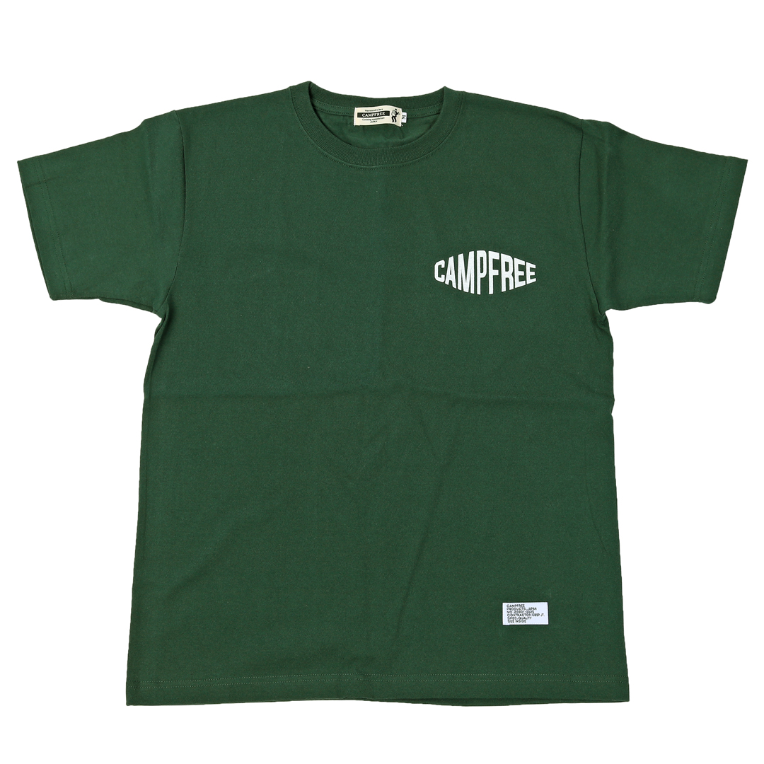 CAMPFREE ロゴ プリント ユニセックス 夏 半そで 綿100% ロゴtシャツ ティーシャツ ...