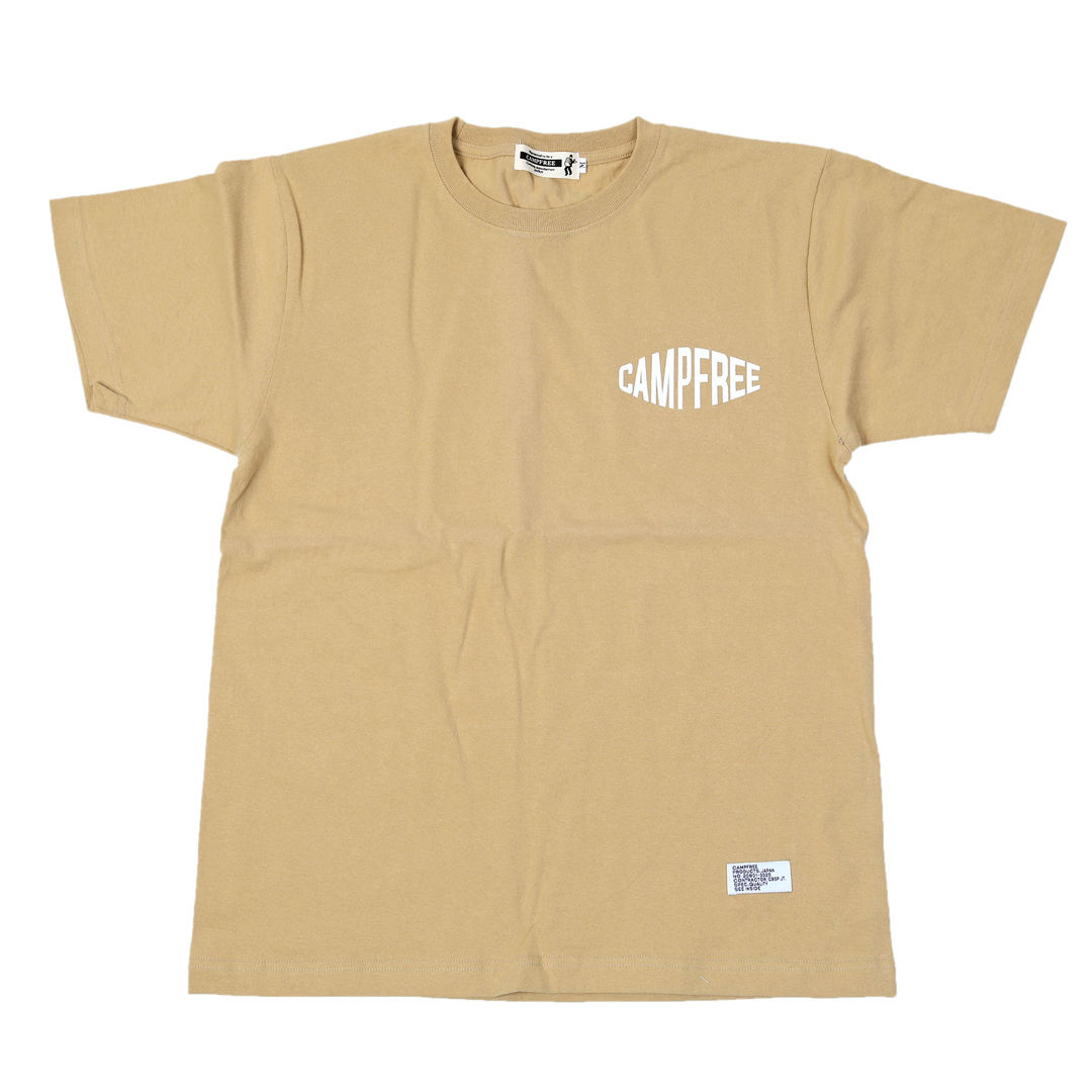 CAMPFREE ロゴ プリント ユニセックス 夏 半そで 綿100% ロゴtシャツ ティーシャツ ...