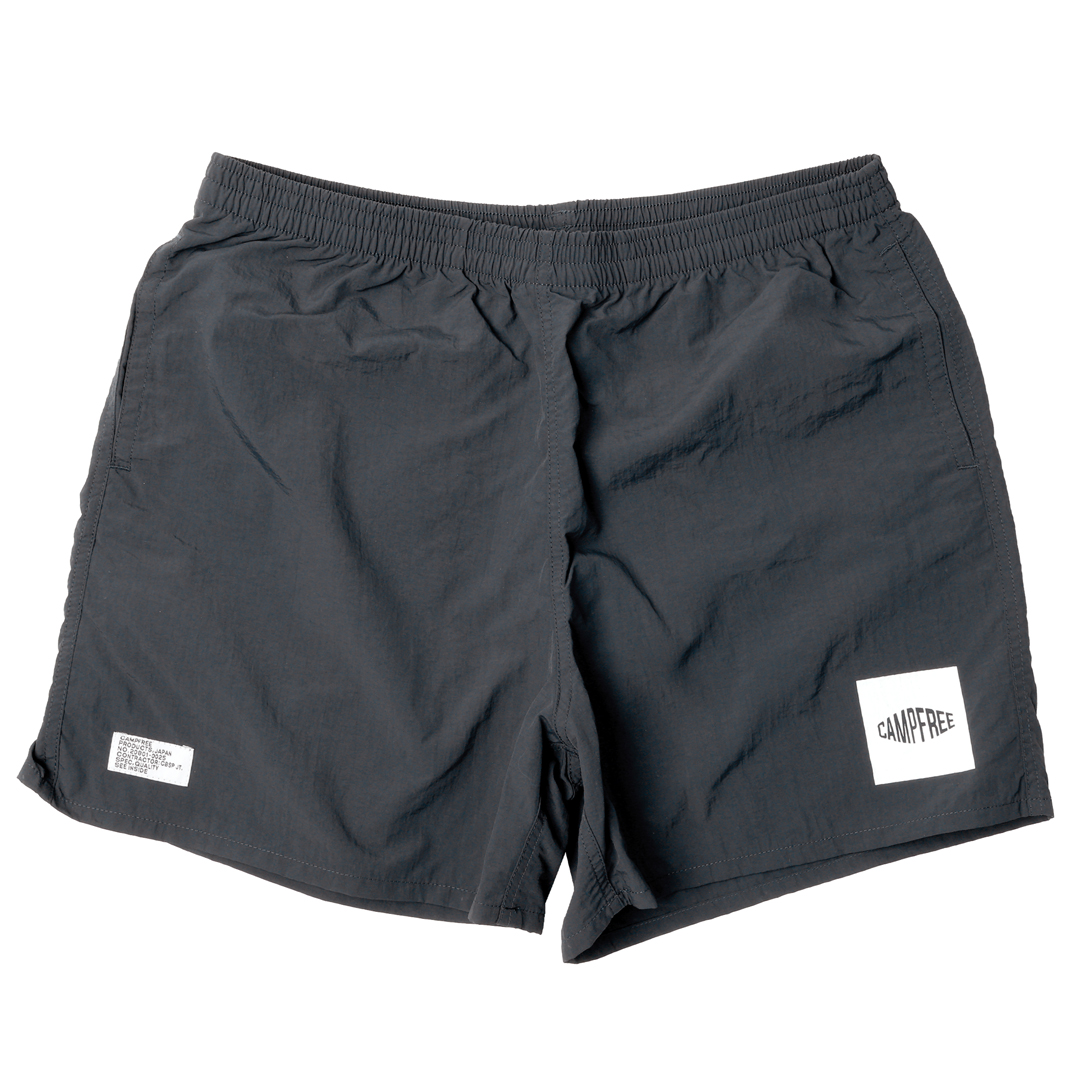 ショートパンツ メンズ 大きめ CAMPFREE 涼しい 刺繍ロゴ ナイロン