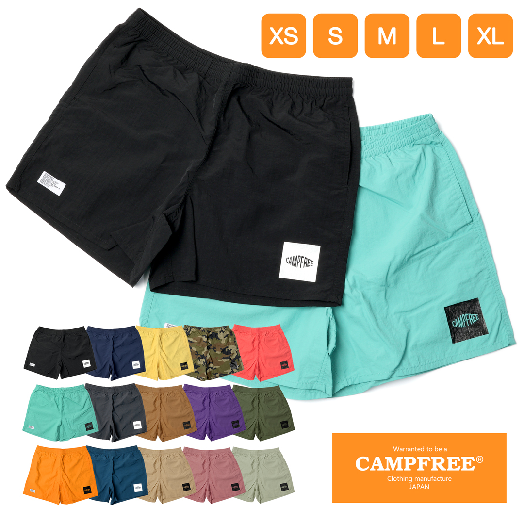 極美品 F.C.R.B. ナイロンショーツ M 濃紺 完売モデル レアサイズ ショートパンツ メンズ 大きめ CAMPFREE 涼しい 刺繍ロゴ ナイロン