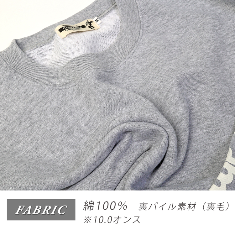 CAMPFREE スウェットトレーナー メンズ レディース キャンプフリー 腕