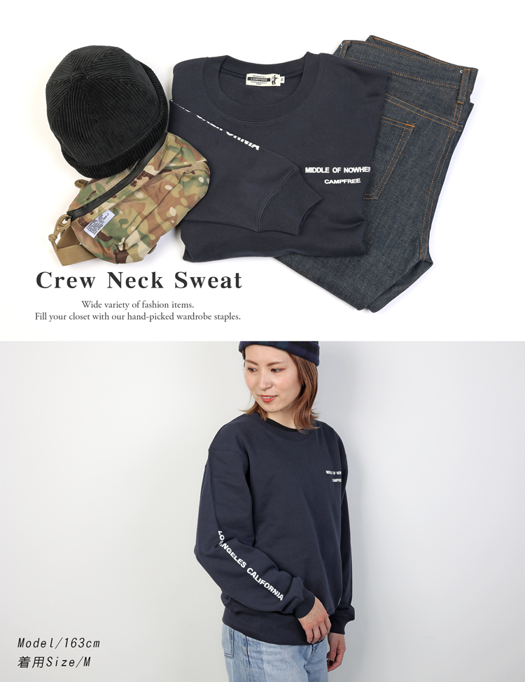 CAMPFREE スウェットトレーナー メンズ レディース キャンプフリー 腕