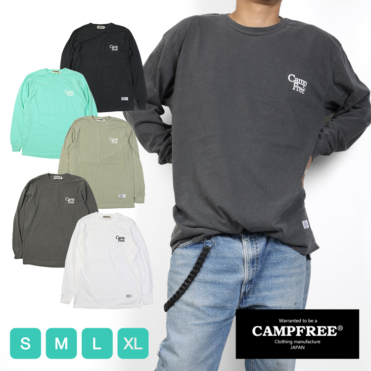 長袖 Tシャツ メンズ ロンT リブあり CAMPFREE 6.1oz ロンT 長袖 メンズ レディース 秋 冬 春 長そで 綿100% ワンポイント  ロゴtシャツ ティーシャツ 10466 :10466:M.H.A.style - 通販 - Yahoo!ショッピング