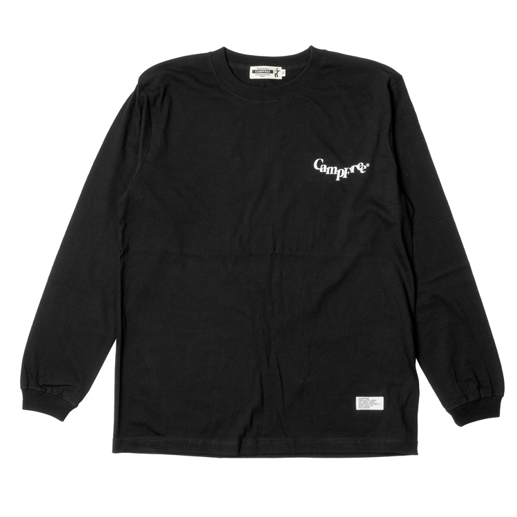 ロンT CAMPFREE 長袖Tシャツ ワンポイント ロングスリーブ Tシャツ 胸