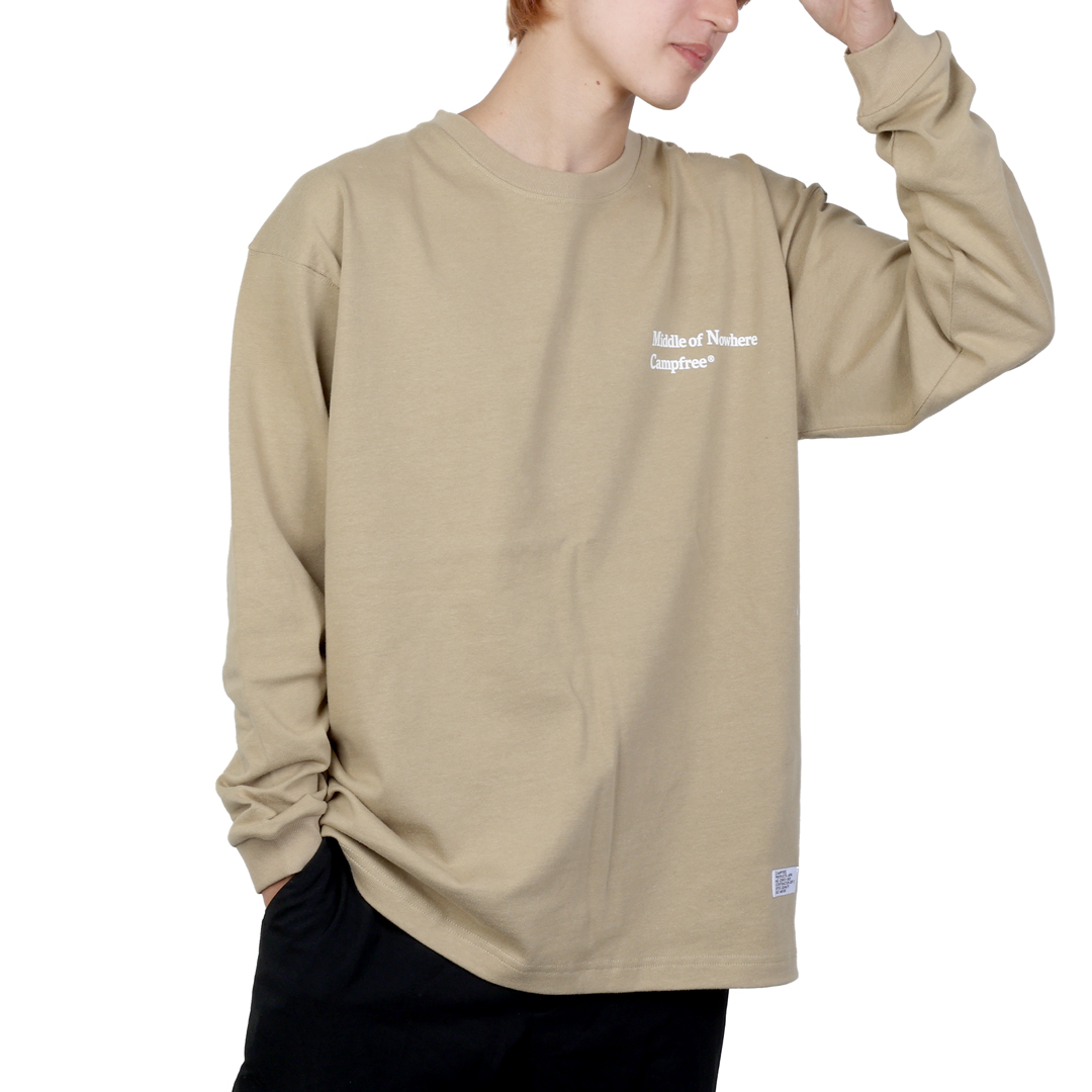 厚手 ロンT ワンポイント 10.2oz CAMPFREE ロングスリーブ Tシャツ メンズ レディース 長袖 綿100% カットソー ロンティー ろんT ロングtシャツ｜mha｜04