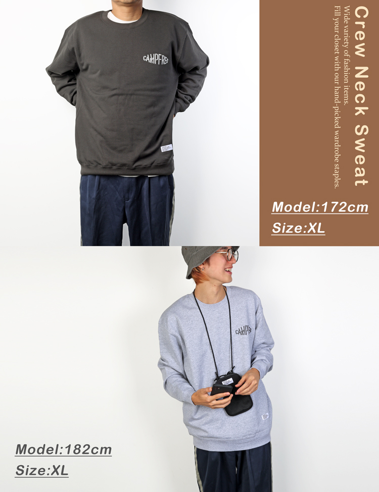 ★★★新品未開封★金属バット★スウェット★トレーナー★Mサイズ★★★ CAMPFREE スウェットトレーナー メンズ レディース メンズトレーナー