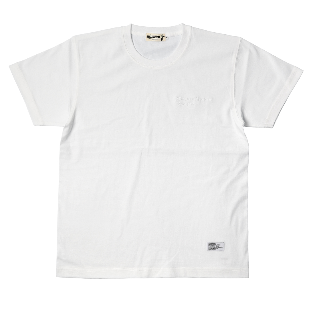 CAMPFREE Tシャツ メンズ コットンTシャツ 半袖 厚手 同色 刺繍 コットン アメカジ 大きいサイズ 白 黒 おしゃれ 綿100% ブランド｜mha｜02