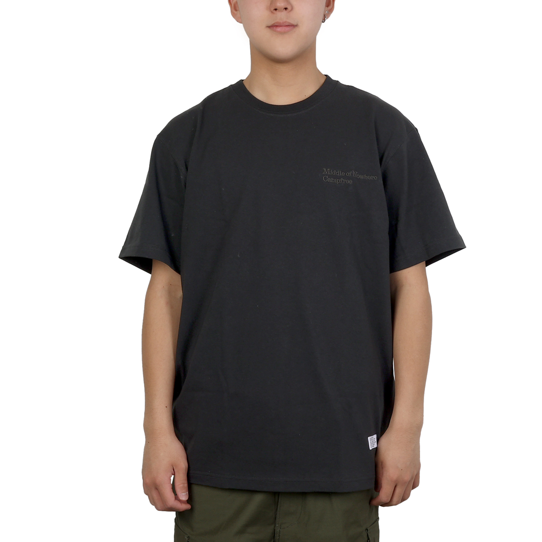 【新品未使用】familiar 半袖Tシャツ 黒 ティシャツ メンズ Tシャツ CAMPFREE コットンTシャツ 半袖 厚手 同色