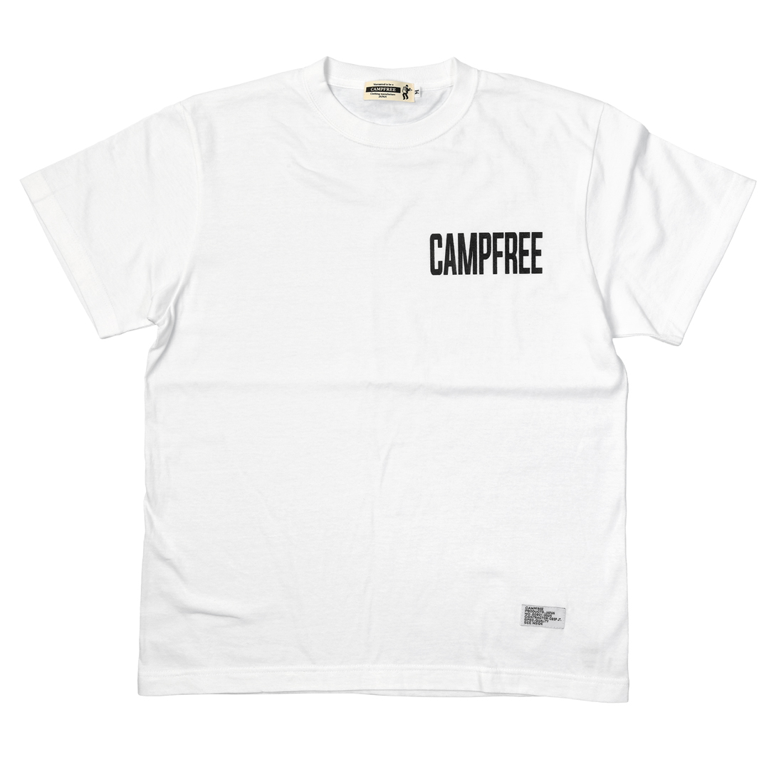 CAMPFREE Tシャツ ロゴTシャツ メンズ 半袖 プリント ワンポイント