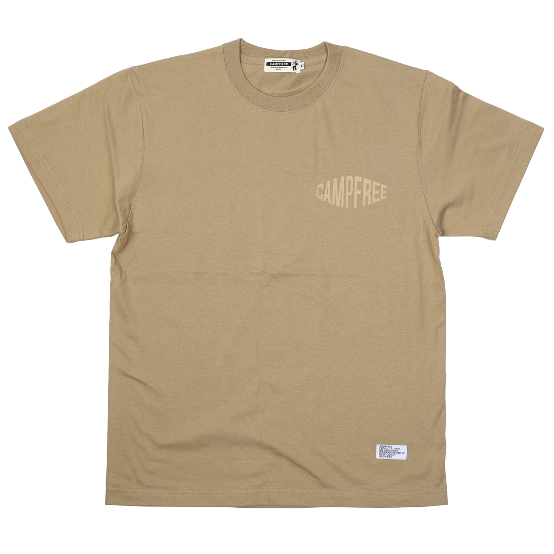 Tシャツ メンズ 半袖 5.6oz ワンポイント ロゴ CAMPFREE ブランド