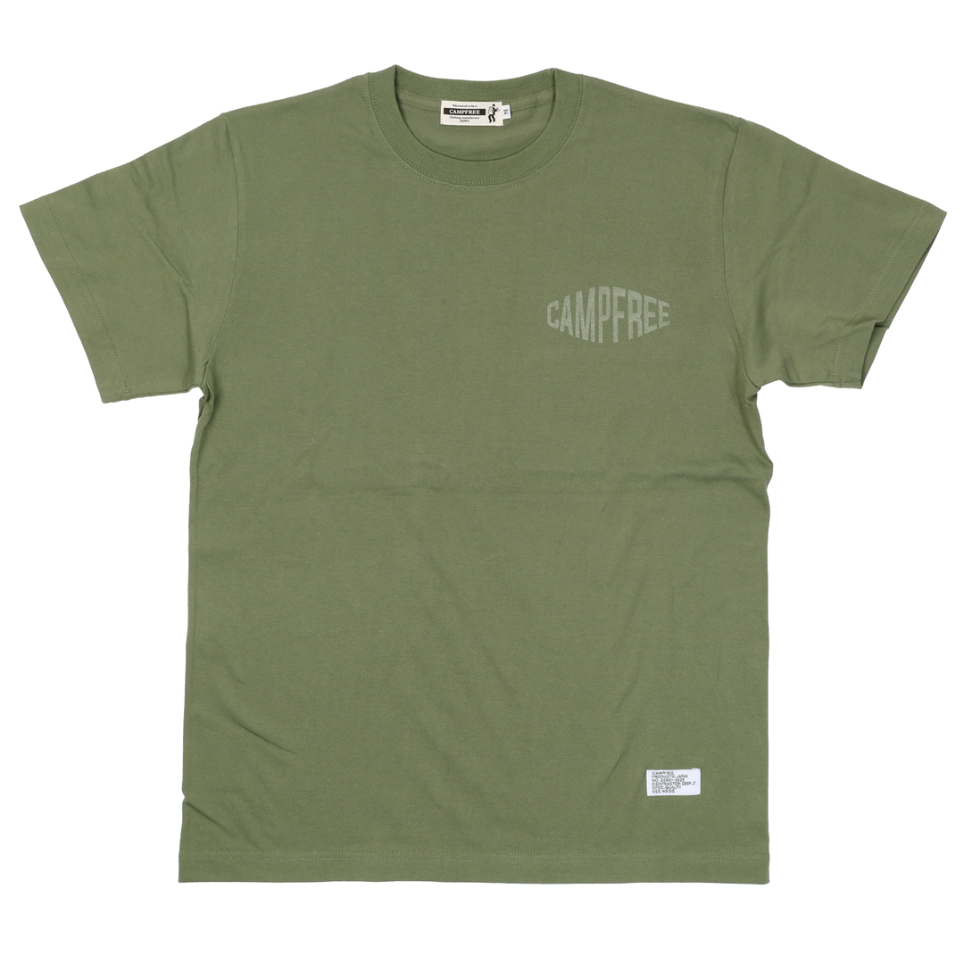 CAMPFREE ティシャツ メンズ Tシャツ コットン 半袖 5.6oz ワン 