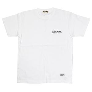 CAMPFREE コットン Tシャツ メンズ 半袖 刺繍 7.4oz やや厚手 ワンポイント ロゴ ...