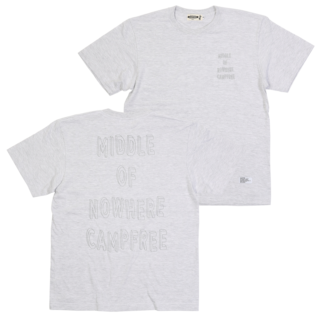 CAMPFREE コットン ロゴ Tシャツ メンズ 5.6オンス ワンポイント バックプリント ブラ...