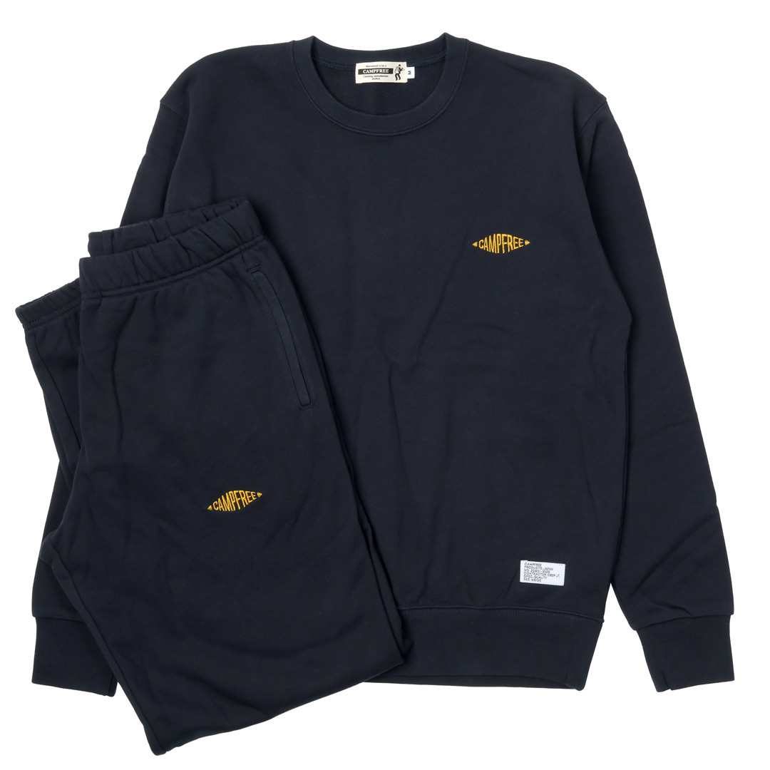 CAMPFREE トレーナー スウェット 上下 セットアップ 裏毛 メンズ 9.7oz