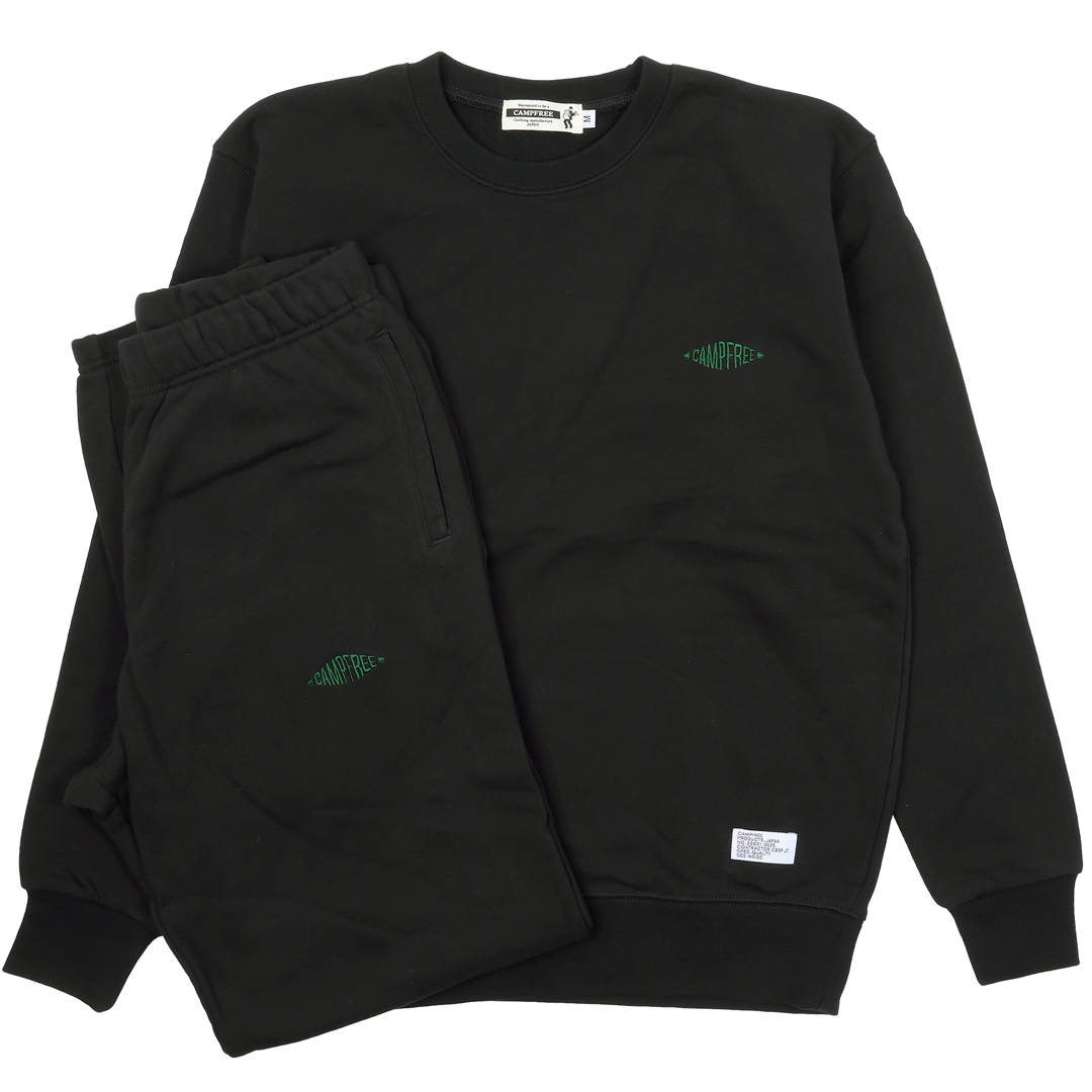 ☆かもね。出品☆スウェット CAMPFREE トレーナー スウェット 上下 セットアップ 裏毛 メンズ 9.7oz